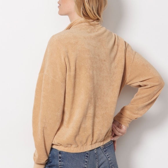 Evereve Monrow Terry Cloth Track Zip Up XS - Picture 4 of 8